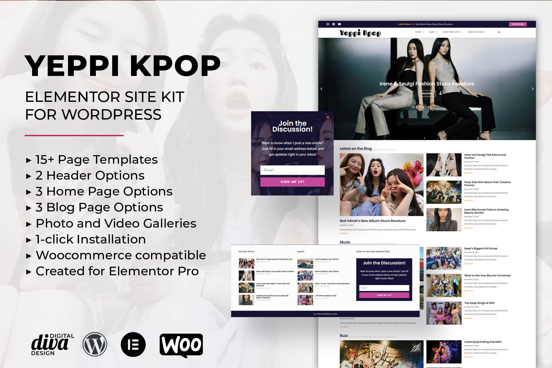 Yeppi Kpop Elementor Site Kit